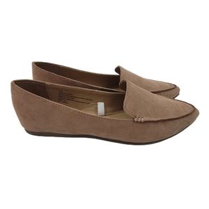 A New Day Womans Micah pointed toe flat Loafer micro suede in Blush pinkish brwn